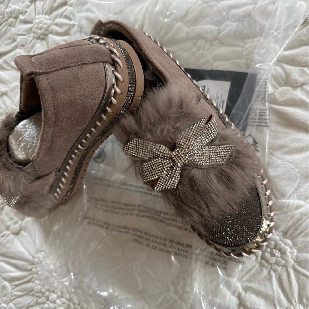 Brown Sparkle Loafers - Picture 4 of 10